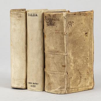 Elzevirs 1626, 1629, 1630 (France, Belgium, Holland, Netherlands) (3 vol).