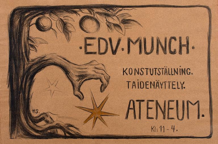 Hugo Simberg, UTSTÄLLNINGSAFFISCH - EDVARD MUNCH.