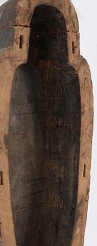 MUMMY SARCOPHAGUS, Egypt, Third Intermediate Period, circa 700-800 BC.