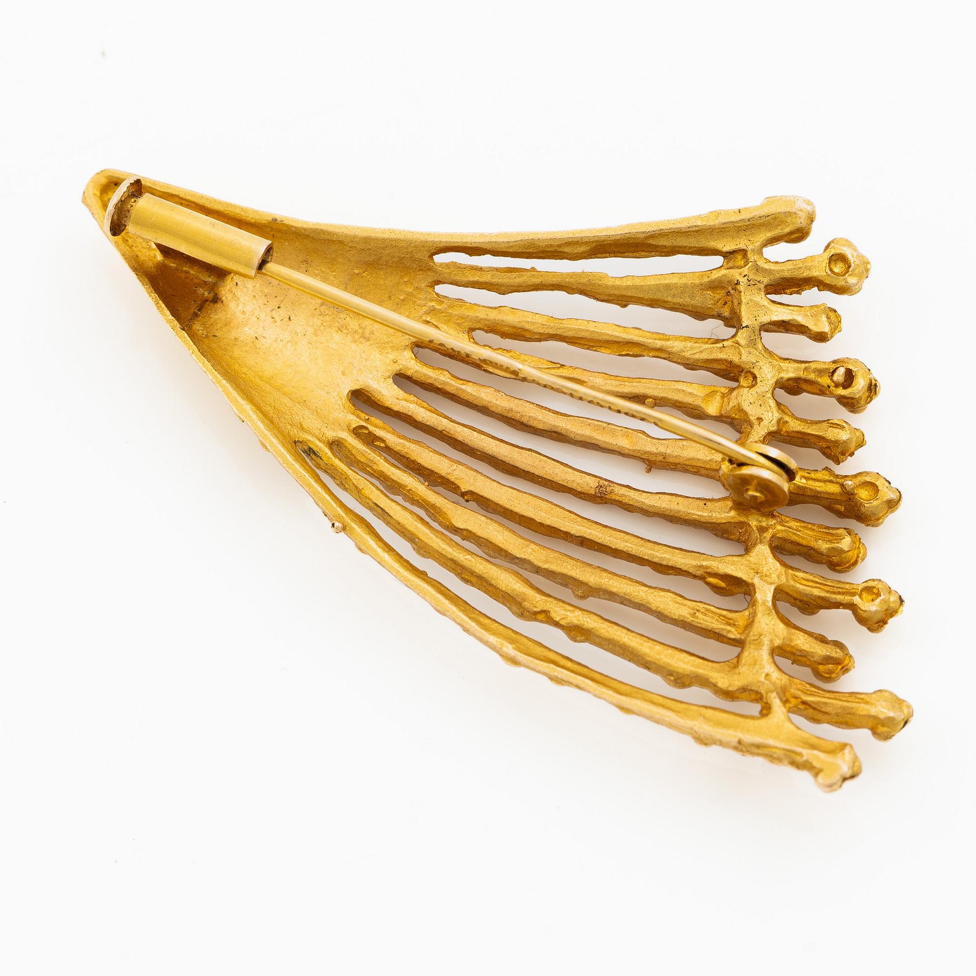 Brooch 14K gold, Finland.