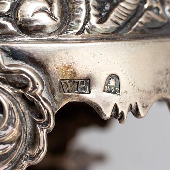 A Russian parcel-gilt silver creamer,  1842, probably Moscow.