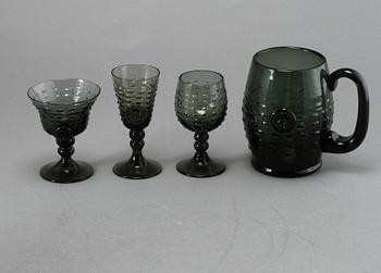 GLASSSERVIS, 29 delar, "Hertig Carls glas", Reijmyre, 1900-talets andra hälft.