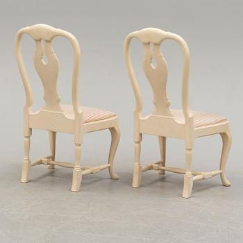 A set of eight mid 20th century rococo style chairs.