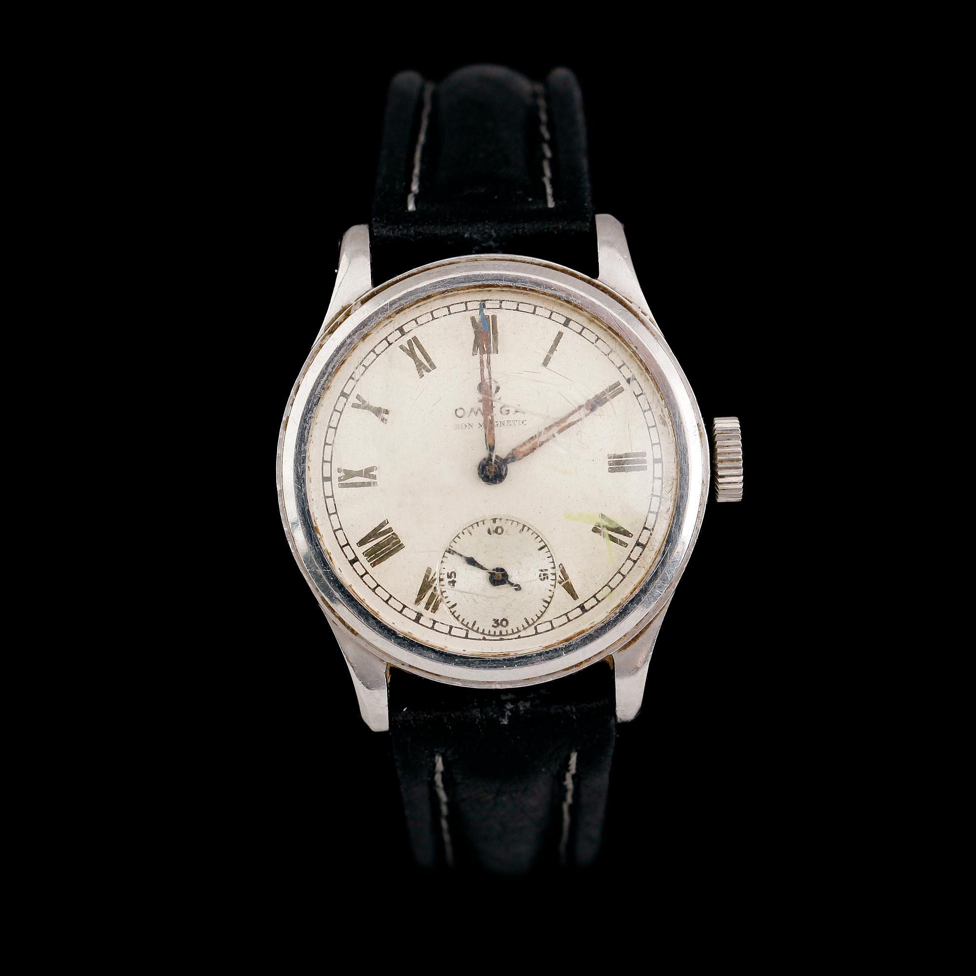 ARMBANDSUR, stål, Omega non magnetic, 1900-talets mitt.