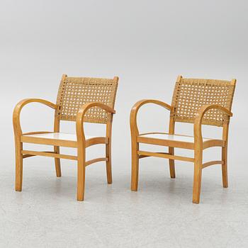 Axel Larsson, a pair of armchairs, presumably Bodafors, Sweden, 1930's.
