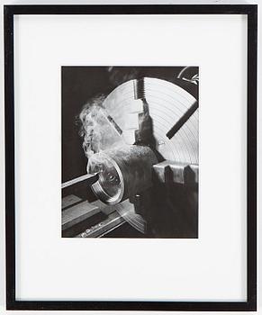 EMIL HEILBORN, Steel lathing Uddeholms AB 1935-40, Gelatin silver print, vintage, with stamp.