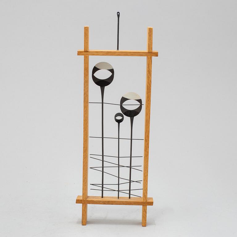 THOMAS HELLSTRÖM, two sculptures, signed, 1950's.