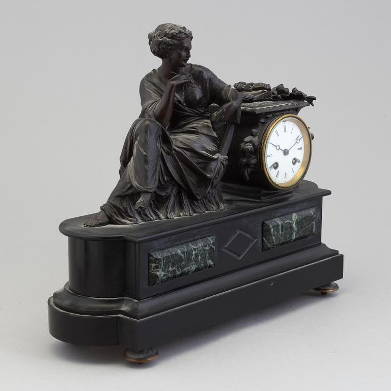 A 19th century mantle clock.