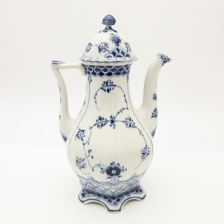 Royal Copenhagen, coffee service, 27 pieces, porcelain, "Blue Fluted", Denmark.