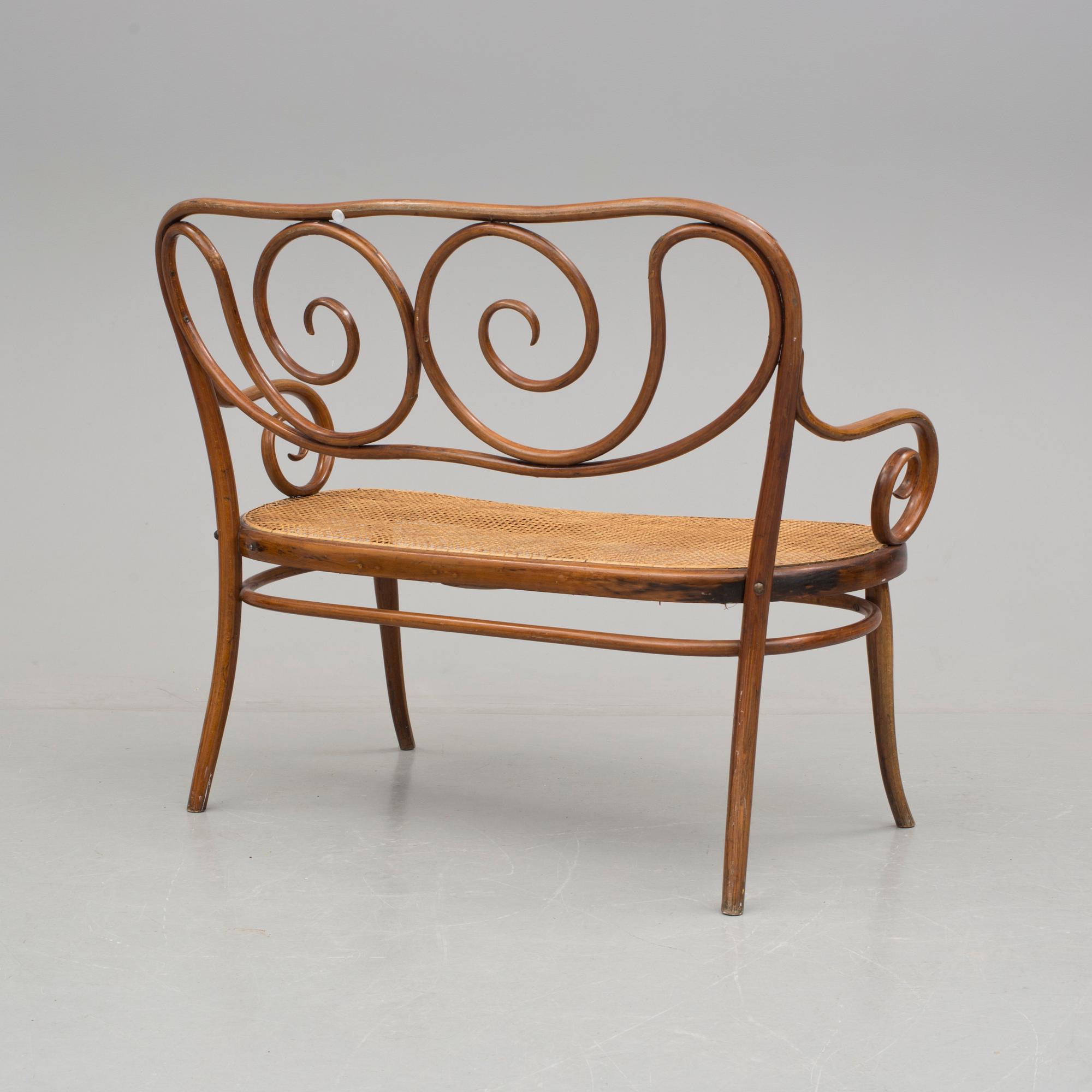 SOFFA samt STOLAR, Thonet, omkring 1900.
