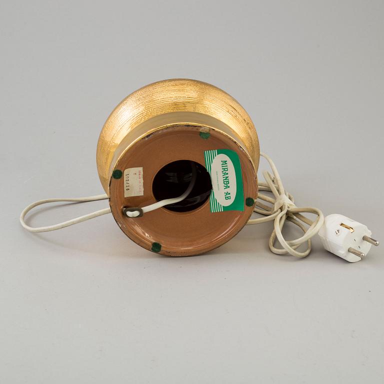 A TABLE LAMP. Ceramics. Italy. For Miranda AB.  Signed with labels. Second half of the 20th century.