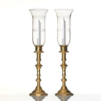 a pair of candle holders, first half of 20th century.