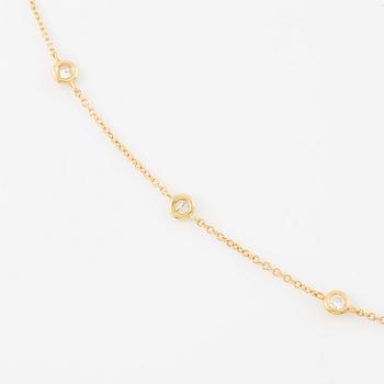 A necklace in 18K gold with a heart-shaped yellow brilliant-cut diamond 4.00 ct Fancy Yellow si1.