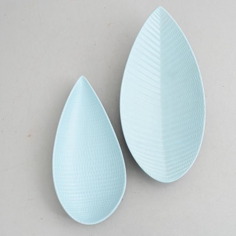 Stig Lindberg, a set of five stoneware "Reptile" vases & bowls, Gustavsberg, 1953-63.