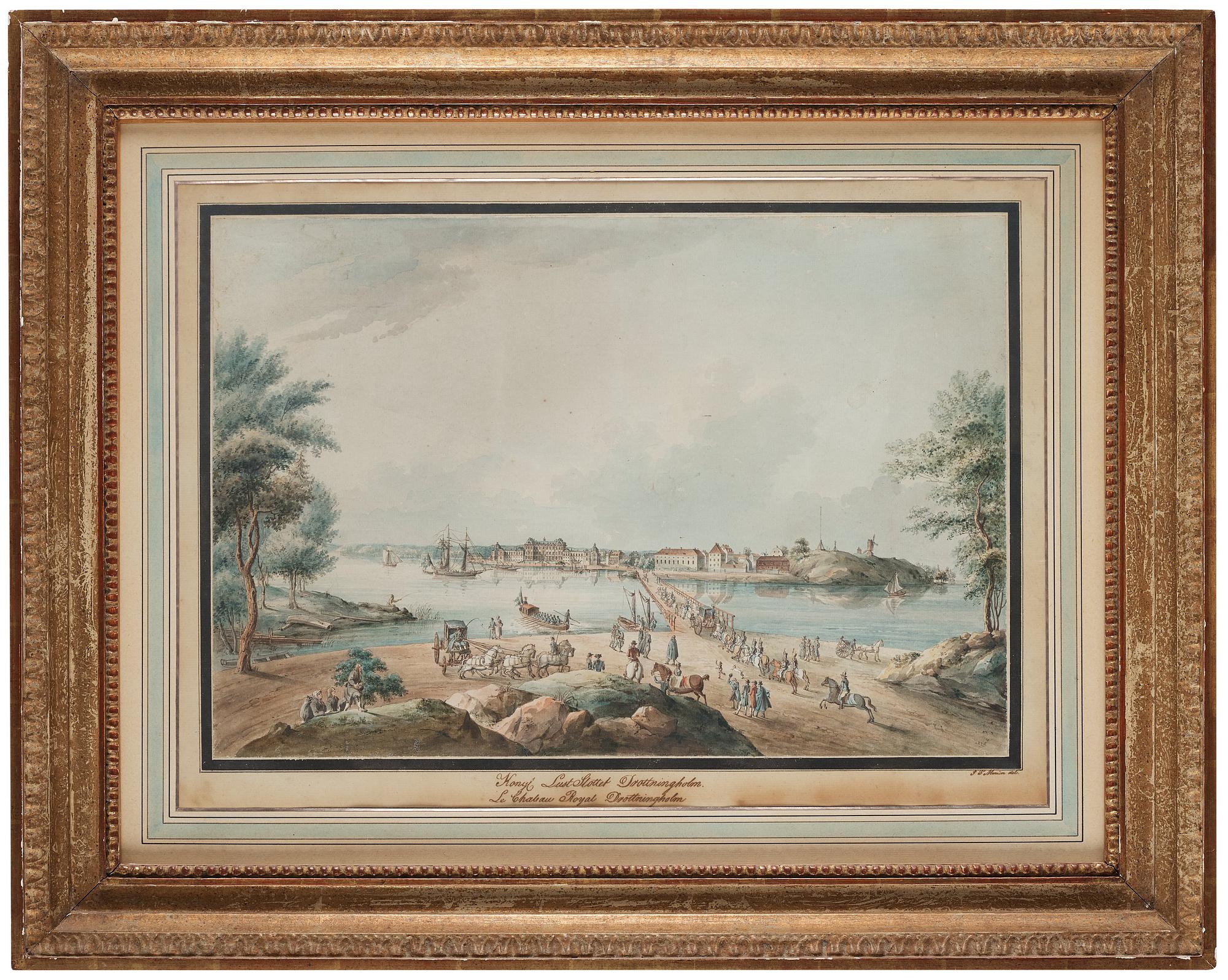 Johan Fredrik Martin, "Kongl. Lust Slottet Drottningholm", from: "Svenska vuer".