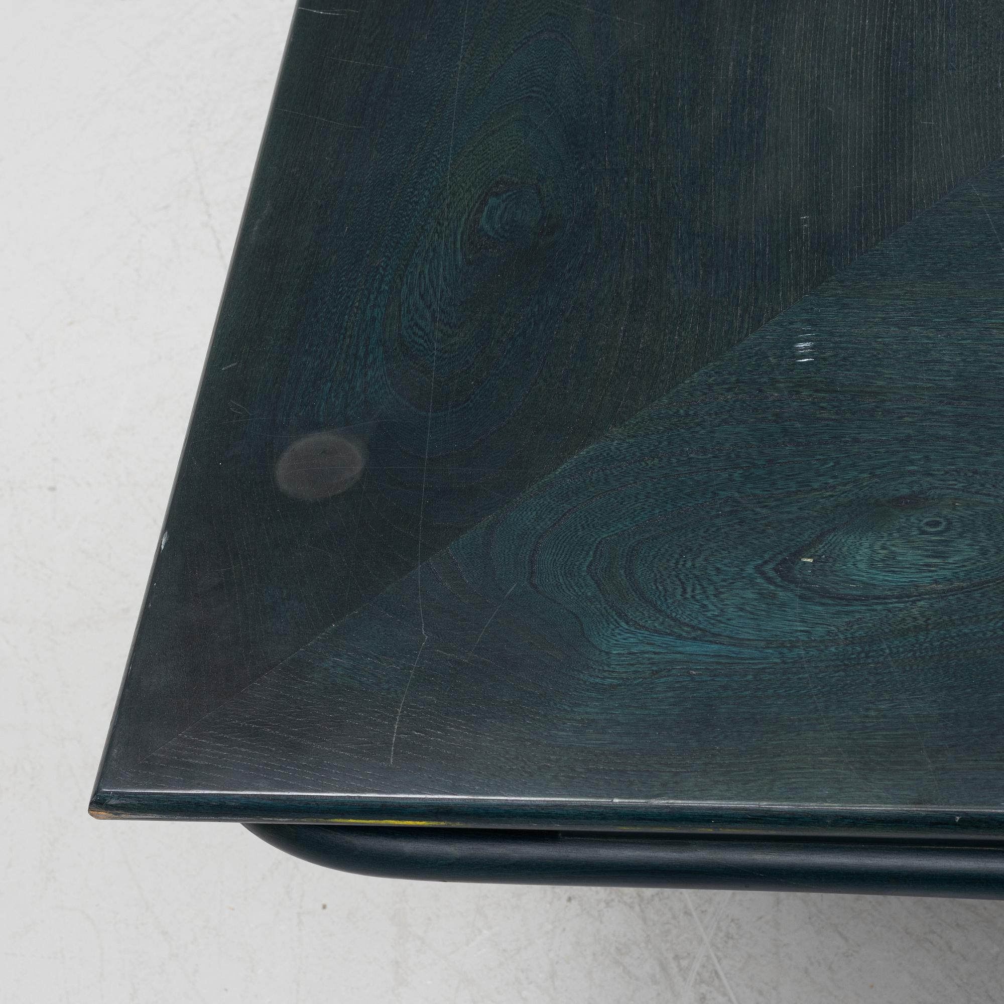 Jan Bocan, a stained beech dining table, late 20th Century.