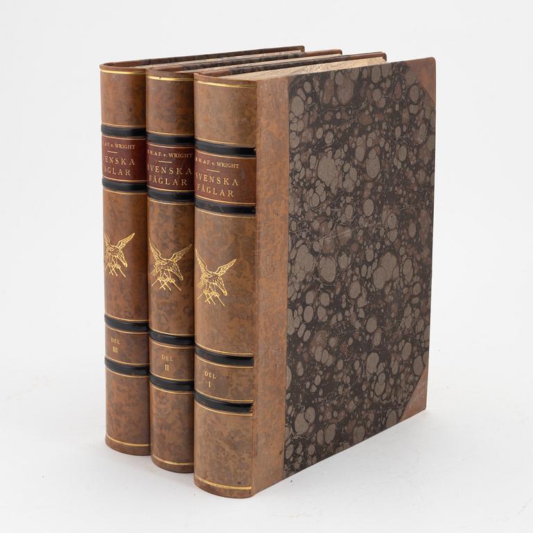 Books, 3, "Svenska fåglar" by von Wright.