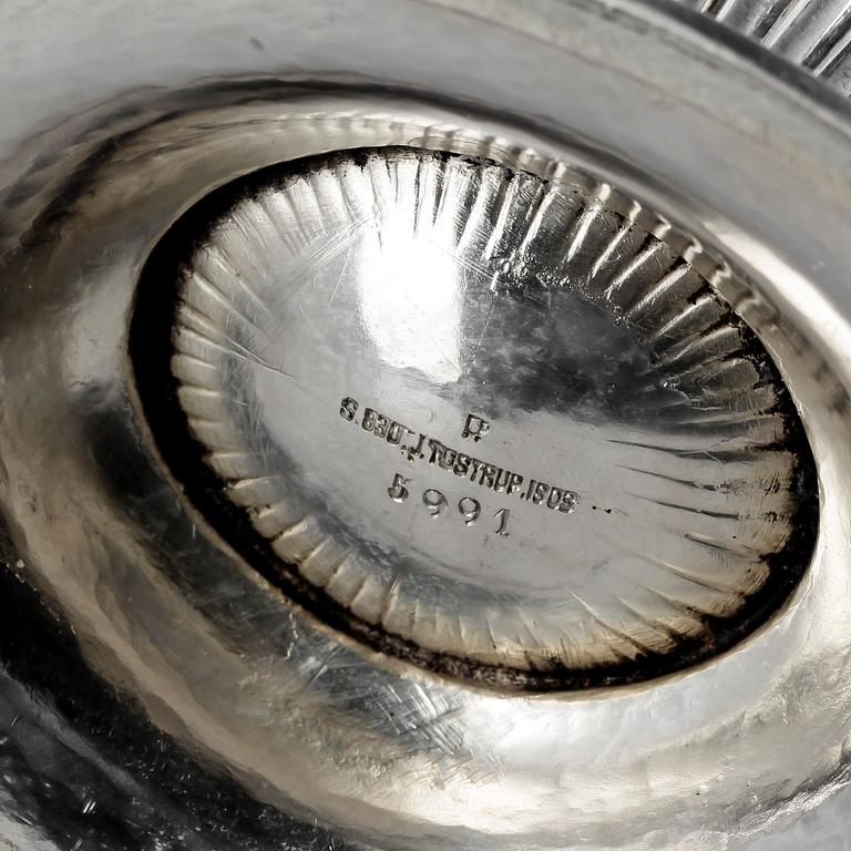 KAFFEKANNA, silver, empirestil, Tostrup, Kristiania 1903. Norge. Vikt ca 660 gram.