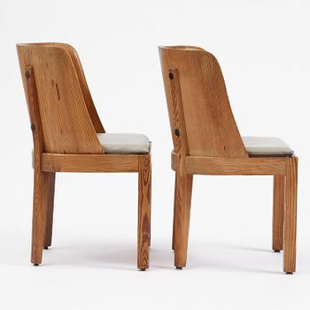 Axel Einar Hjorth, a pair of stained pine "Lovö" armchairs, Nordiska Kompaniet, Sweden, 1930s.