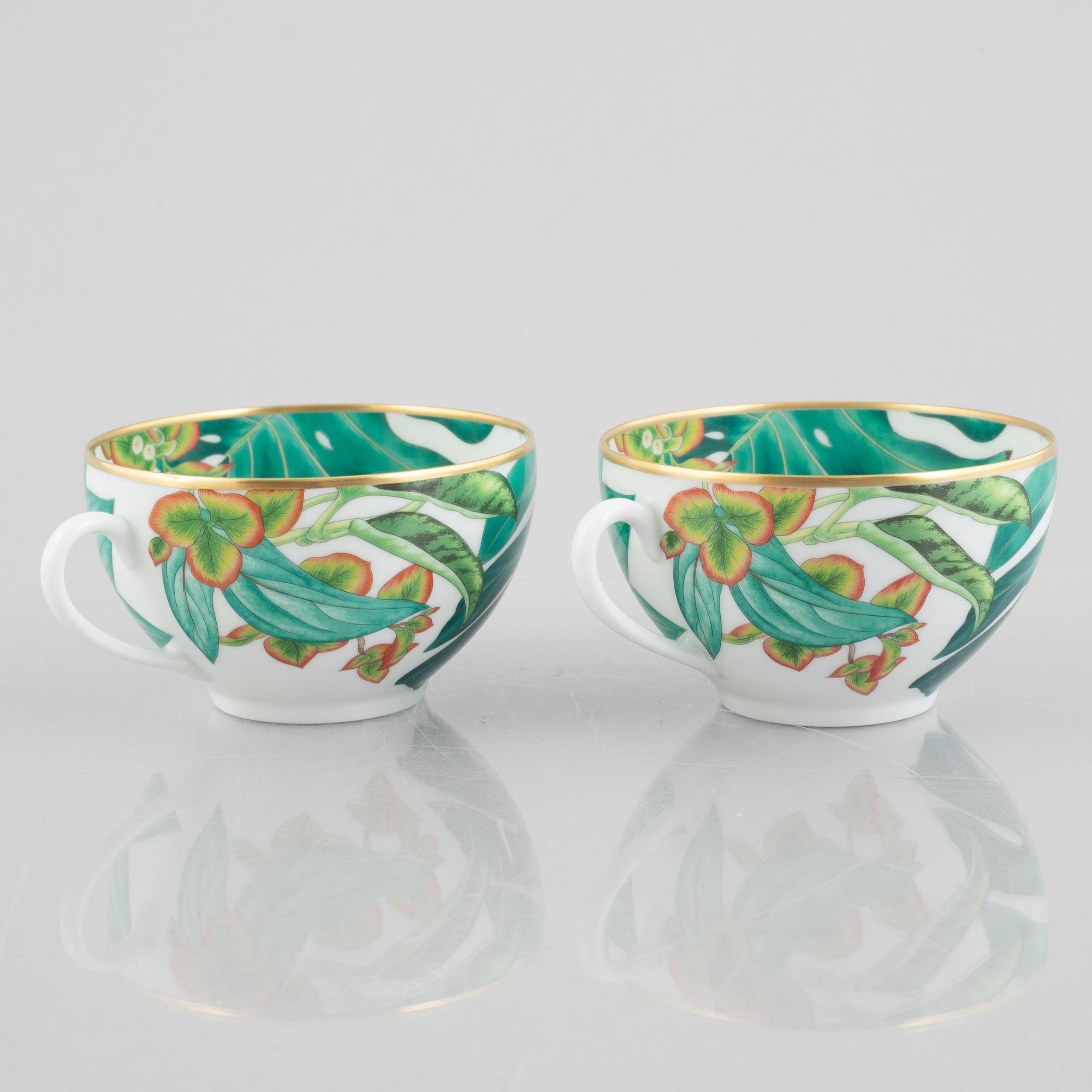 Hermès, a ten-piece 'Passifolia' tea service, France, contemporary.