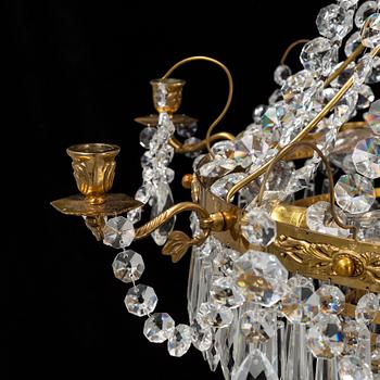A Gustavian style chandelier, end of the 20th Century.