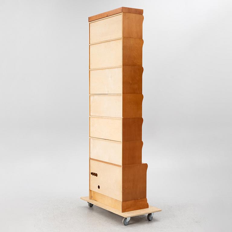 Bookcase with glass doors, 7 modules, Billnäs.