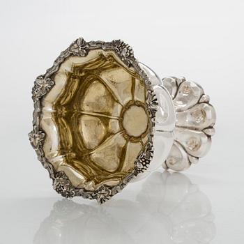 A parcel-gilt sugar bowl, maker's mark of Anders Wilhelm Felixsson, Loviisa, Finland 1860.