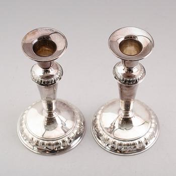LJUSSTAKAR, 1 par, silver, GAB, 1962.