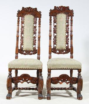 STOLAR, ett par. Barockstil, 1800-tal.
