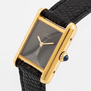 must de Cartier, Tank, wristwatch, 20,5 x 20 (28) mm.