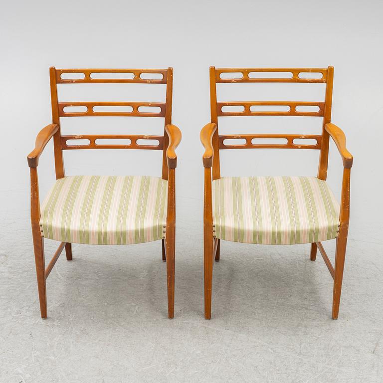 David Rosén, karmstolar, 6 st, "Futura", Nordiska Kompaniet, 1950-tal.