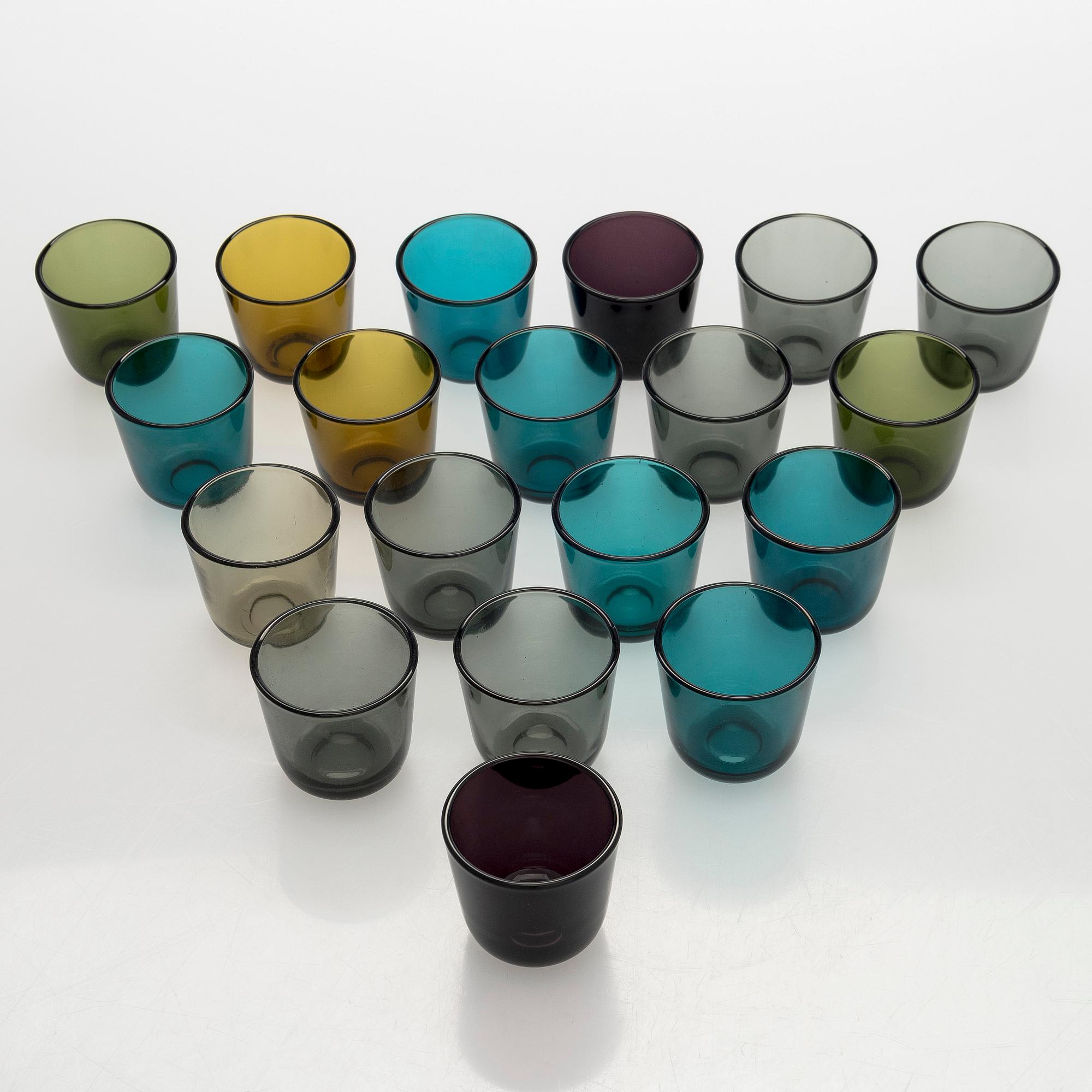 Kaj Franck, dricksglas, 19 st, modell 5023, Notsjö 1900-talets mitt.