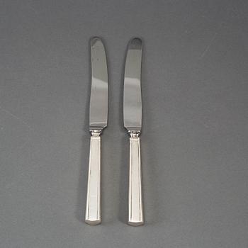 DAVID ANDERSEN,  12 st silver knives, Stockholm 1913.