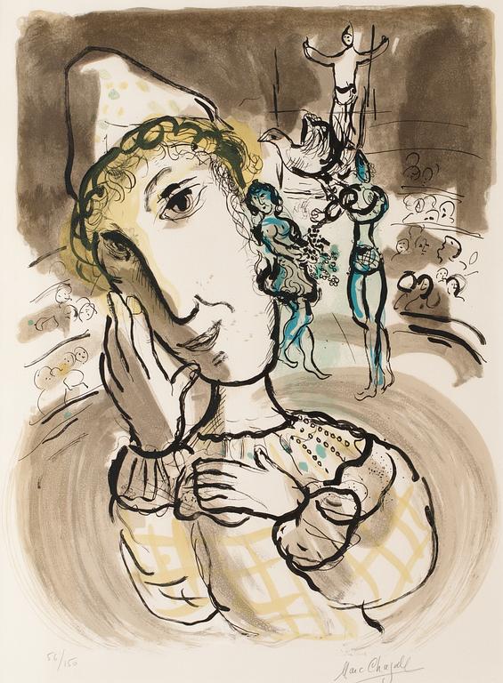 Marc Chagall, "Le cirque au clown jaune".