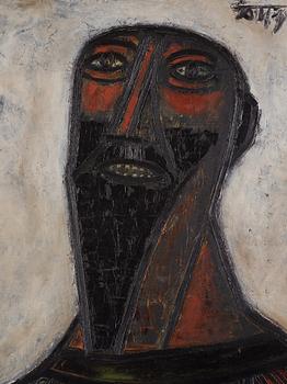 Francis Newton Souza, Porträtt av en man.