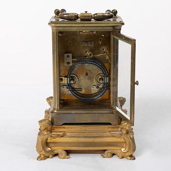 Travel clock, circa 1900.