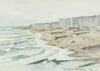 Anna Gardell-Ericson, attributed, "The Beach, Brighton".