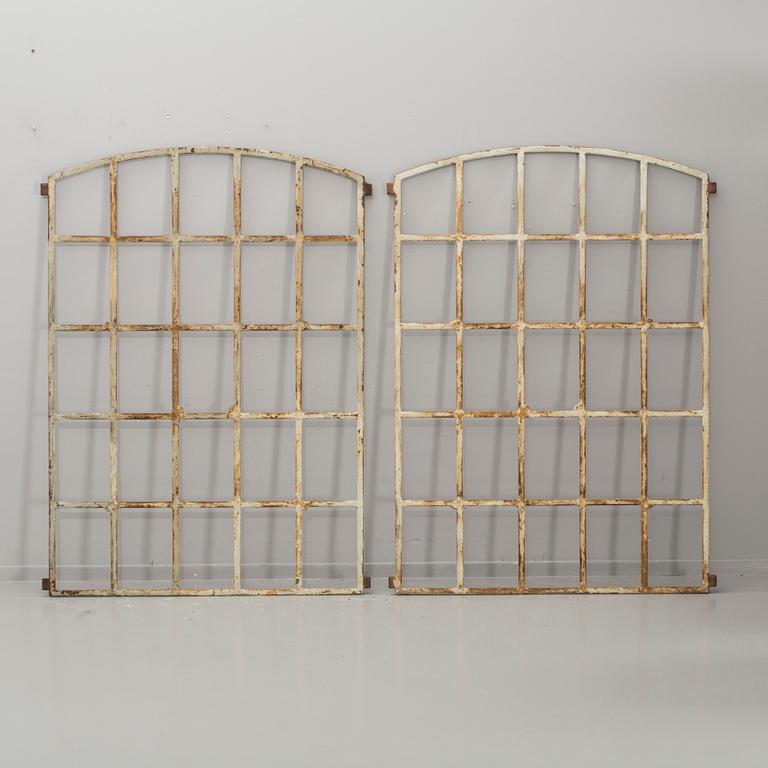 TWO IRON WINDOWS.