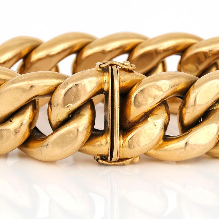 ARMBAND, 18K guld. Total vikt ca 66 g.