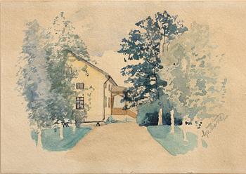 ALFRED THÖRNE, akvarell, sign.