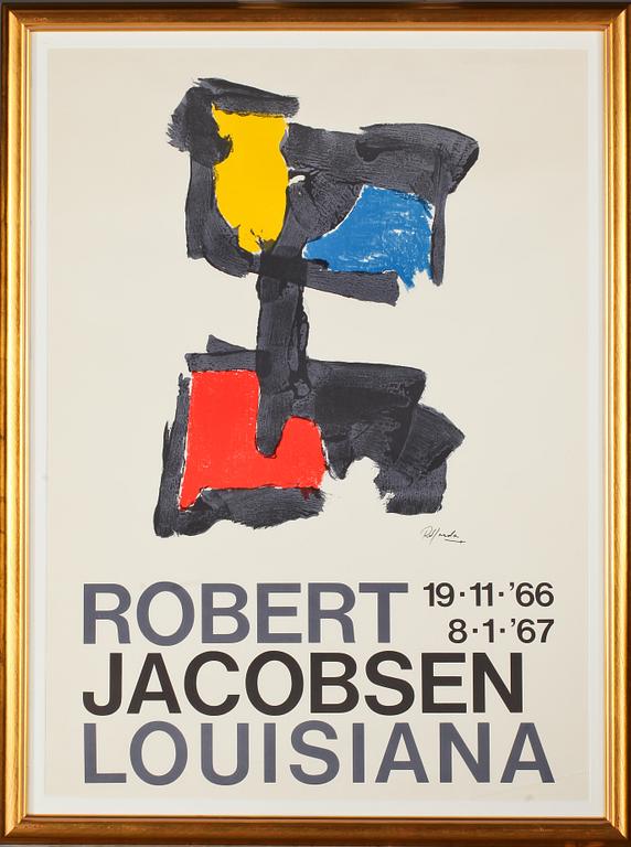 UTSTÄLLNINGSAFFISCH, Robert Jacobsen, Louisiana, 19-11-'66 - 8-1-'67.