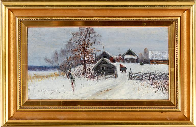 CARL JOHANSSON, olja på duk, signerad.