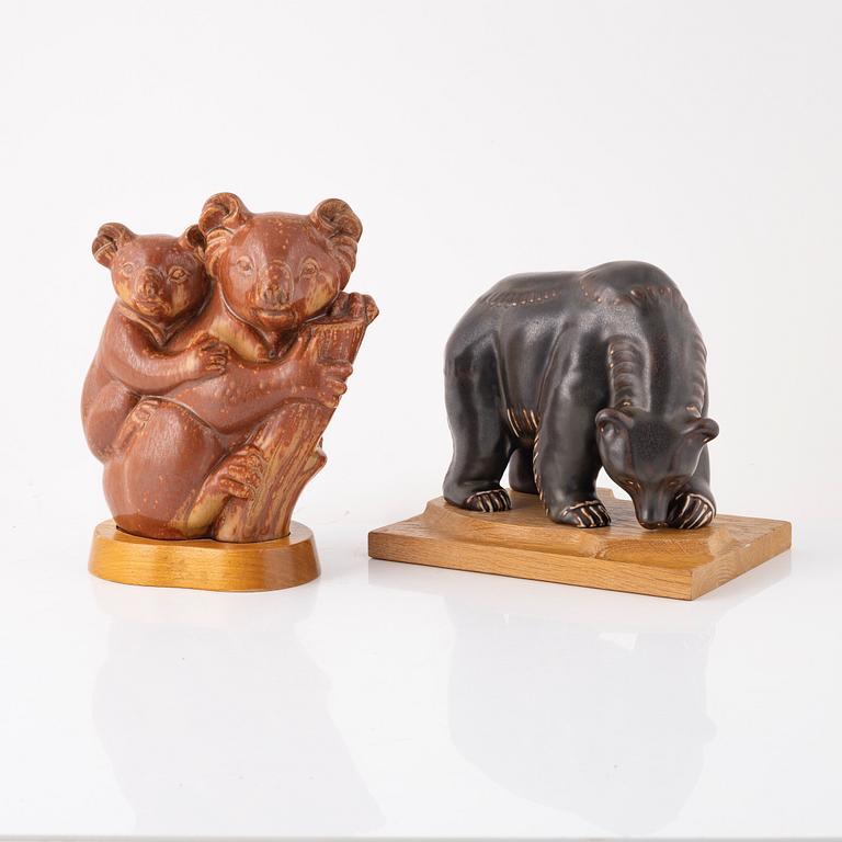 Gunnar Nylund, two figurines, Rörstrand.