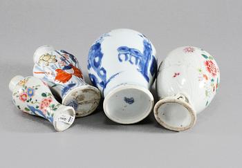 PARTI PORSLIN, 8 delar, Kina, 1700, 1800 och 1900-tal.