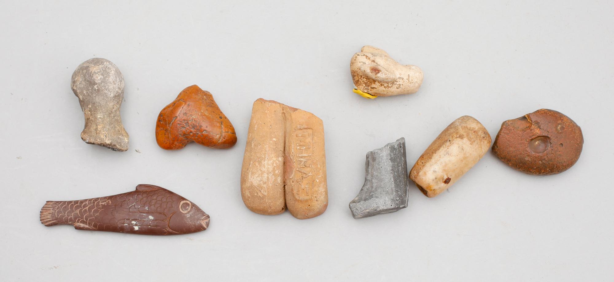 FORNFÖREMÅL, 8 del, sten/keramik.