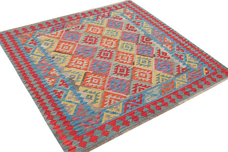 A rug, Kilim, c. 208 x 200 cm.