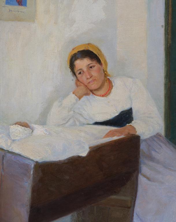 Marie Martha Krøyer, "Italienska med barn" (Modersglädje).