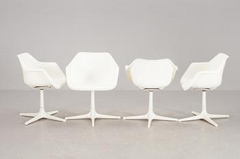 FÅTÖLJER/STOLAR, 4 st, Robin Day för Hille, 1900-talets andra hälft.