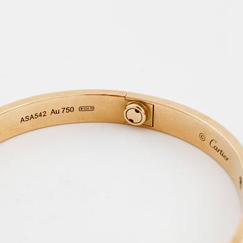 CARTIER, Love bracelet med fyra briljantslipade diamanter totalt ca 0.40 ct.