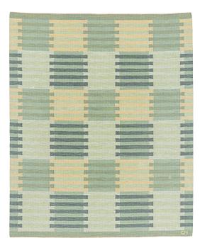 432. Carl Malmsten, a carpet, 'Capella, grön', flat weave, 205 x 169 cm, Signed CM.